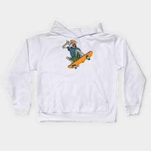 Funny Skater Goat Lover Colorful Kids Hoodie